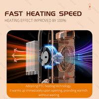 Electric Heater Portable Purple Desktop Fan NEW Smart 1200W Heater Hot Air Blower Home Bedroom Office Warmer Machine for Winter