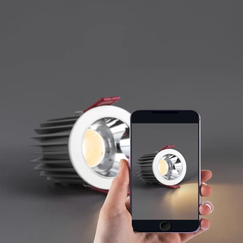 New Ip55 embedded waterproof anti-dazzle downlight led cob spotlight Sky lantern Bathroom kitchen and bathroom spotlight image 5
