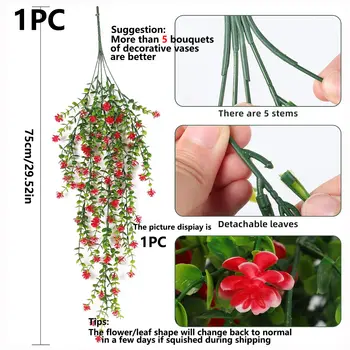 人造植物桉樹山茶花塑膠婚禮節日拱門牆家居房間戶外花園防紫外線盆栽DIY禮物 10 最佳銷售 室內植物 - №9