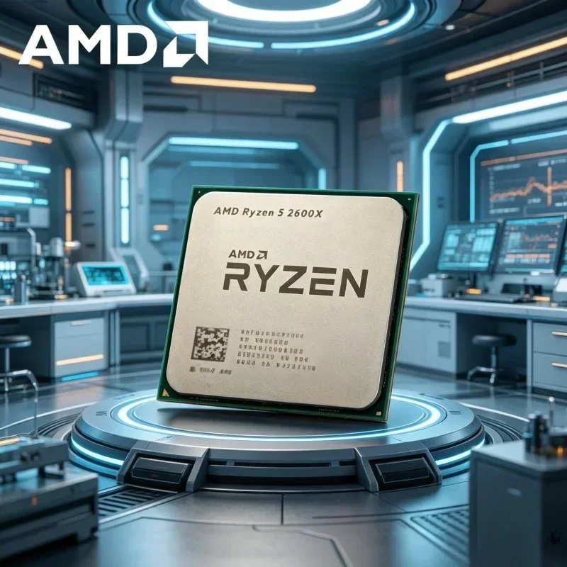 AMD R5 2600X AM4 High Frequency CPU 6 Cores 12 Threads 12MB Cache For DIY Mid-Tier Gaming Computer Without Cooler view 4