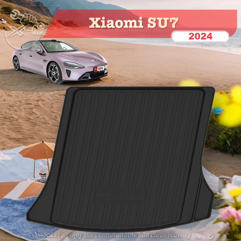 

For Xiaomi SU7 2024 TPE Custom Fit Car Trunk Mat All Season Black Cargo Mat 3D Shaped Laser Measured Trunk Liners