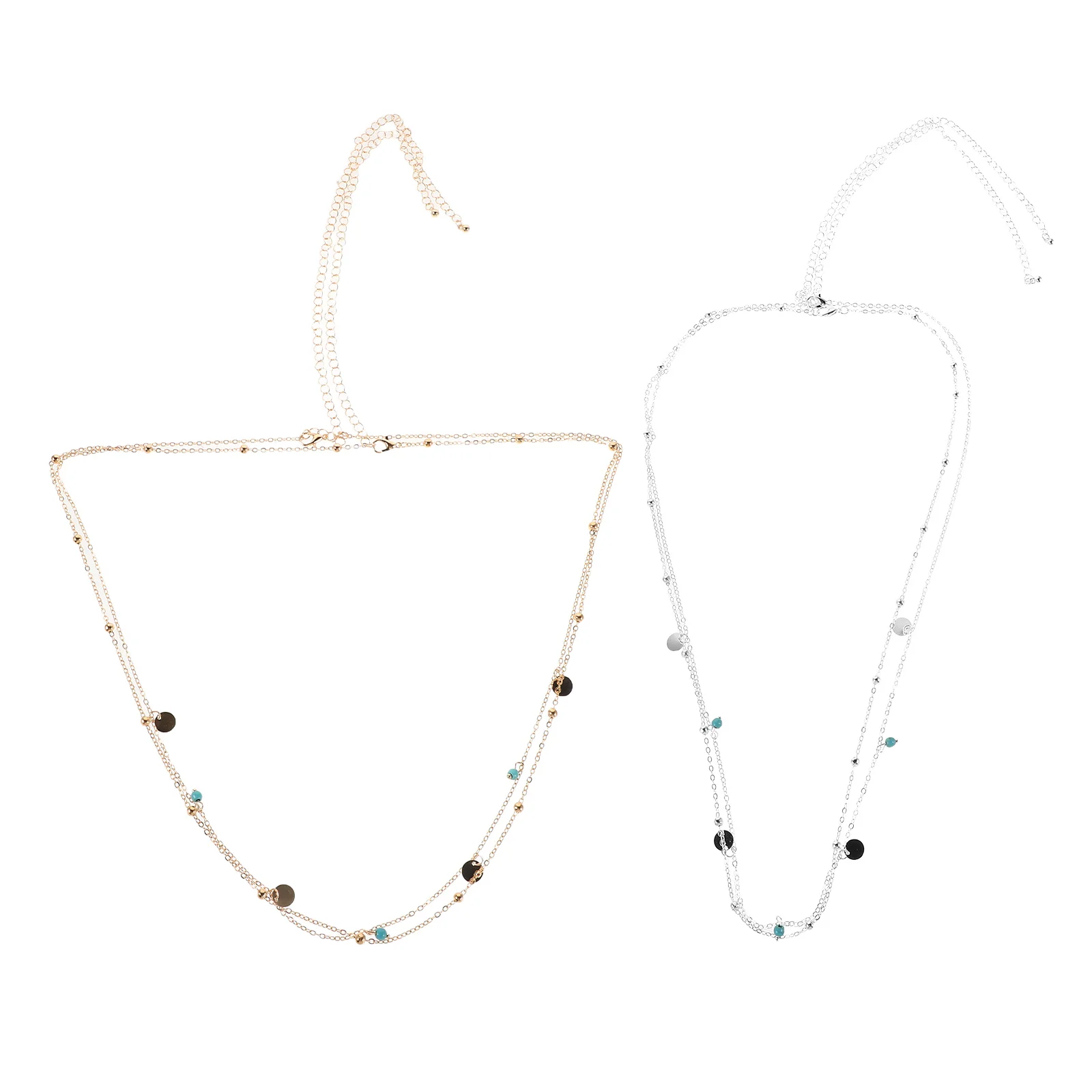 

2Pcs Adjustable Boho Belly Pendant Waist Chain Body Jewelry Women Festival Party Beaded Body Chain Necklace Waist Chain​
