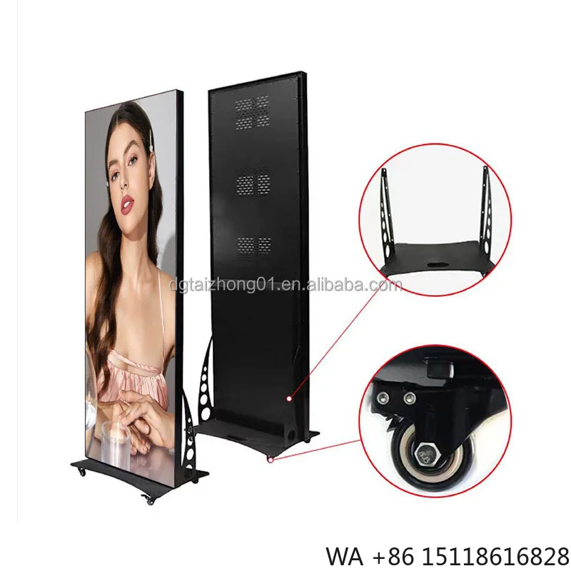 Full Color High Refresh Rate Extra Large Poster Screen P1.25 P2module for Rental Digital Signage Poster Video Walls Leds Display