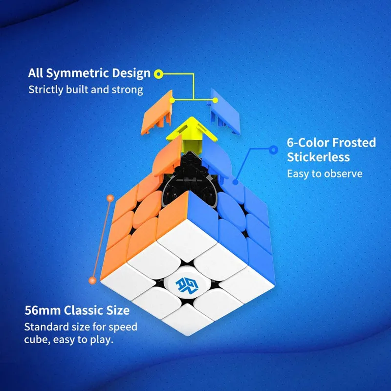 GAN 356 Magic Cube 3x3 (GAN356 RS No Magnet) GAN356M Magnetic Speedcube Professional Speed Puzzle 3×3 Gancube Toys Magico Cubo