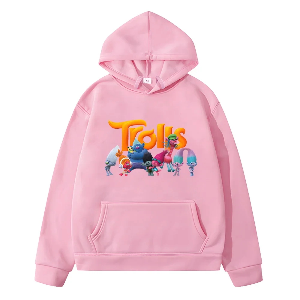 

Trolls Poppy Kids Hoodies Casual Anime Sweatshirts hoodie Cartoon Fleece Pullover y2k sudadera boys clothes kids clothes girls