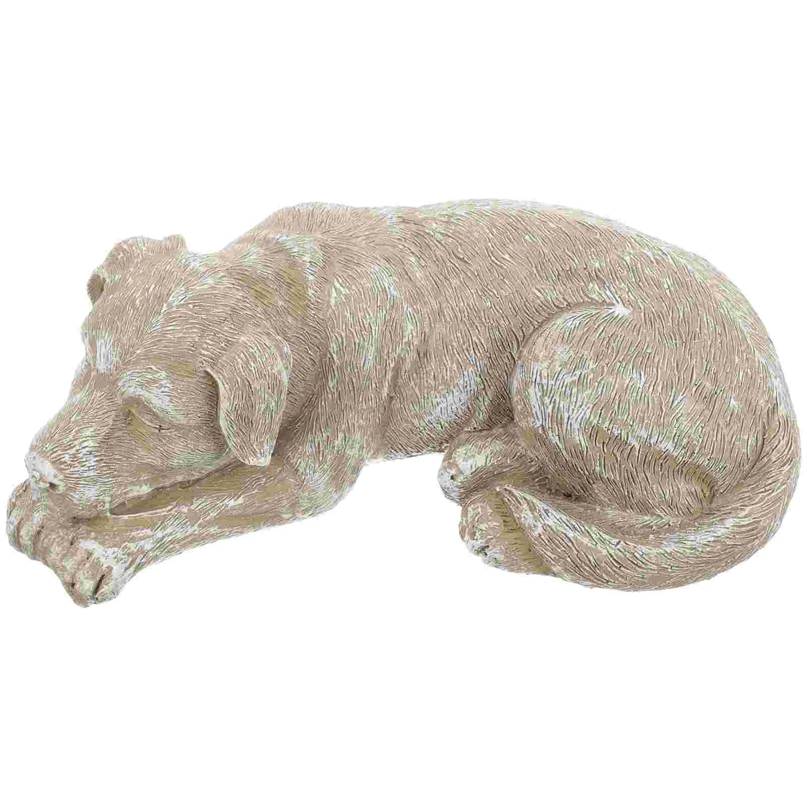 

Garden Pet Memorial Tombstone Statue Cat Dog Cemetery Decorative (Dog) Tribute Sleeping Bereavement Ornament Resin