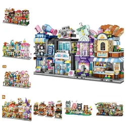 4pcs/set LOZ Street mini Blocks Teens Building Toys DIY Bricks Puzzle Holiday Gift Home Decor 1633-1636 1653-1656 1645-1648