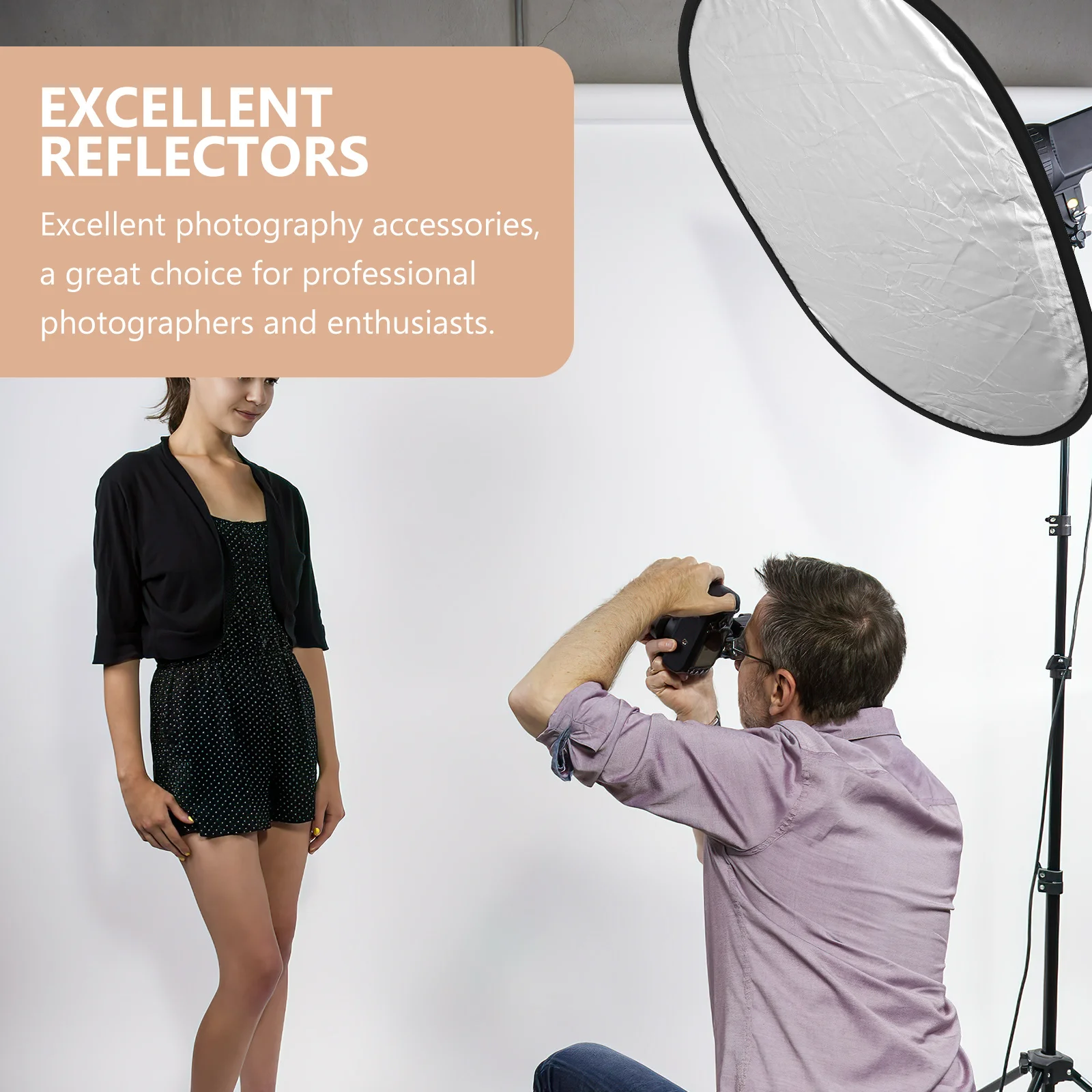 

Photography Reflector Light Diffuser Panel For Outdoor Studio Use Collapsible Portable Reflectors Accessories