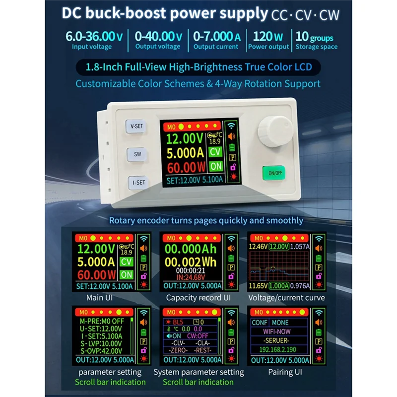 

B86B-SK150S Adjustable DC Regulated Power Supply+WIFI Module Constant Voltage Constant Current 8A 150W Step-Down Module