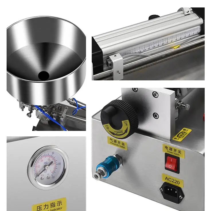 Horizontal Pneumatic Filling Machine for Paste and Liquid Food Grade No-Drip Design High Precision  Easy-to-Operate