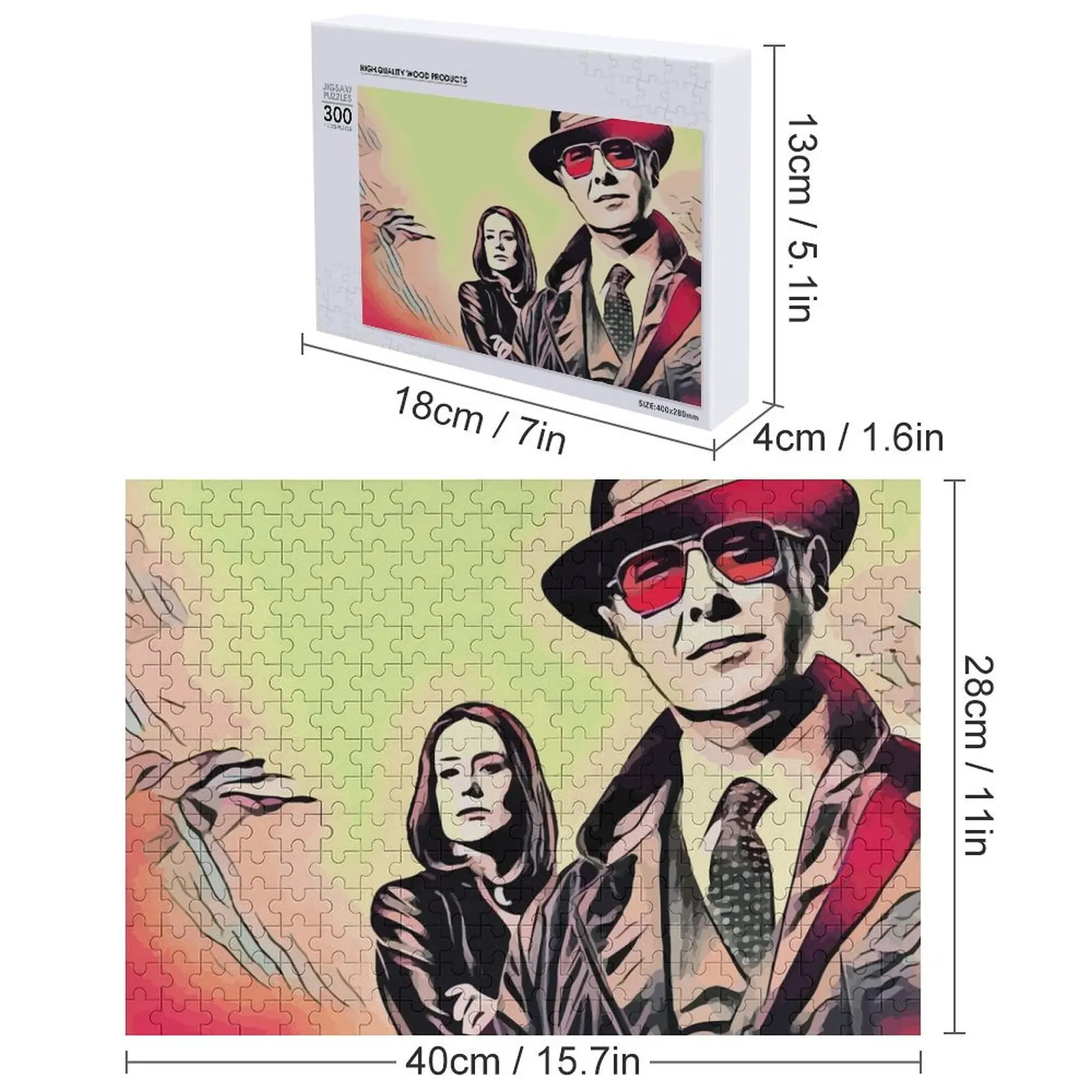 The blacklist Jigsaw Puzzle Composizioni in legno per bambini Alfândega con foto Scatole di legno Puzzle