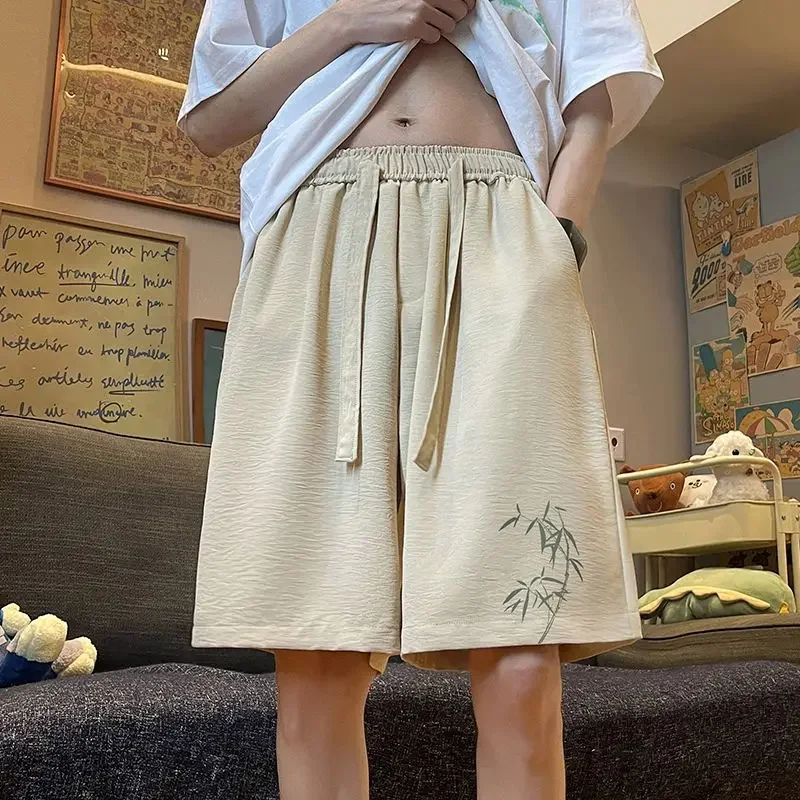 Мешковатые шорты на шнурке для мужчин с карманами, свободные, широкие, быстросохнущие, новые, оптом, персонализированные летние мужские шорты Y2k