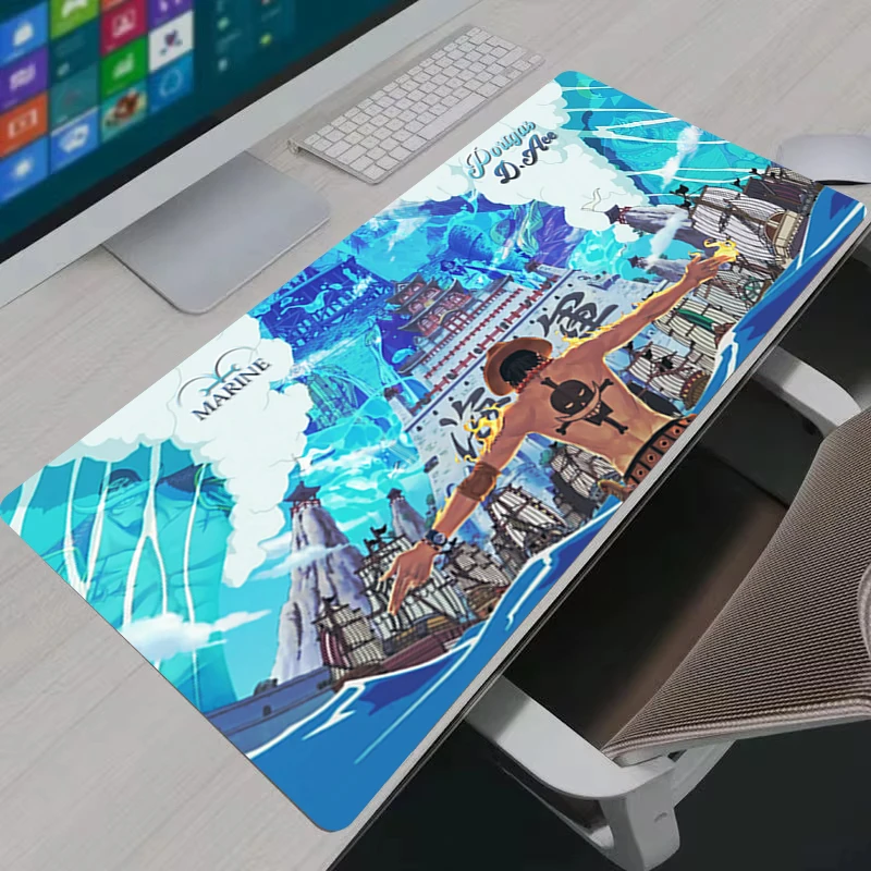 Anime O-One Piece Series Large Gaming Mouse Pad XXL Desk Mat Lock Edge Non-slip Rubber Keyboard Table Mat Multiple Patterns