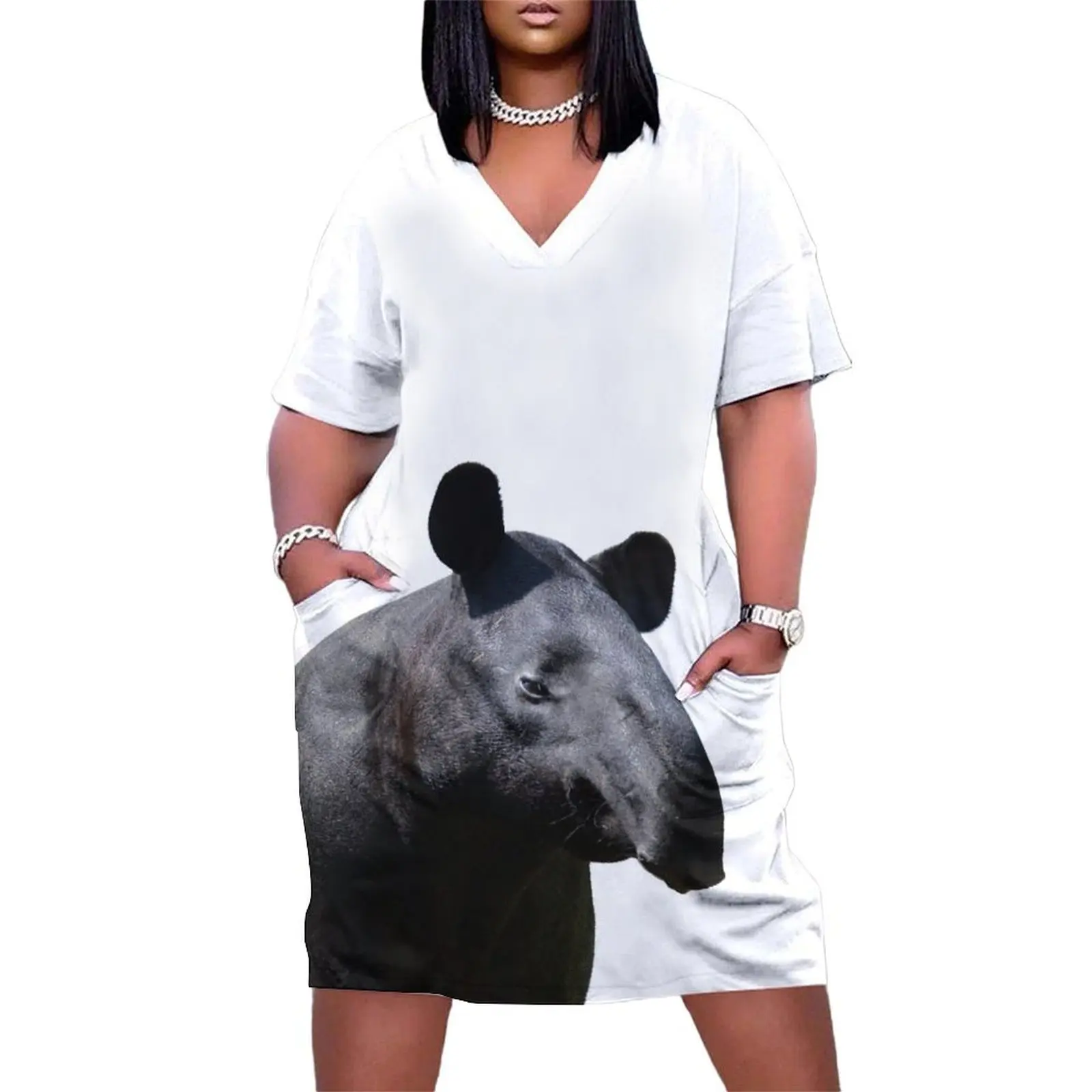 

The Most Handsome Tapir in the World Loose Pocket Dress loose summer dress dress