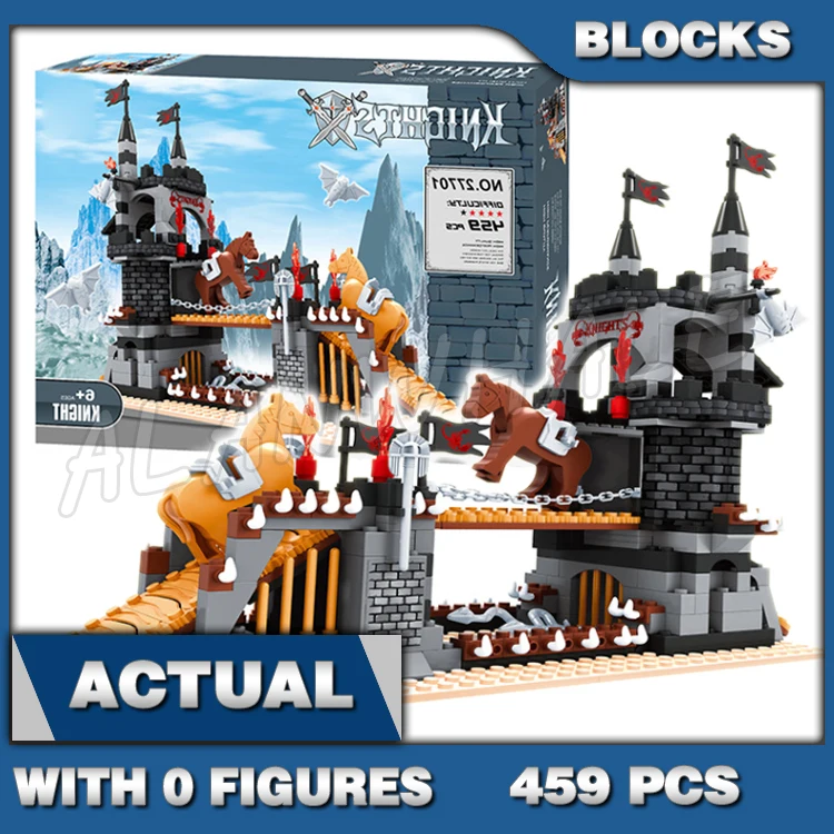 

459pcs Medieval Knights Kingdom Drawbridge Tower Defense Citadel of Orlan 27701 Building Block toys Compatible With Model