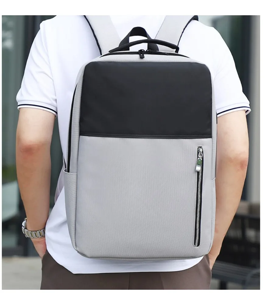 Business Backpack Men's Casual Simple Computer Bag Backpack Large Capacity USB Charging Travel