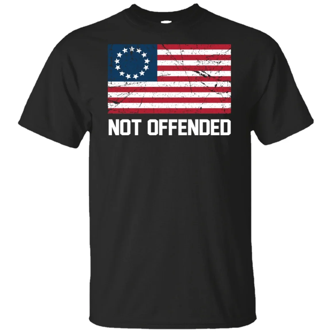 Not Offended Patriotic Betsy Ross American USA Flag 13 Stars Premium T-Shirt ...