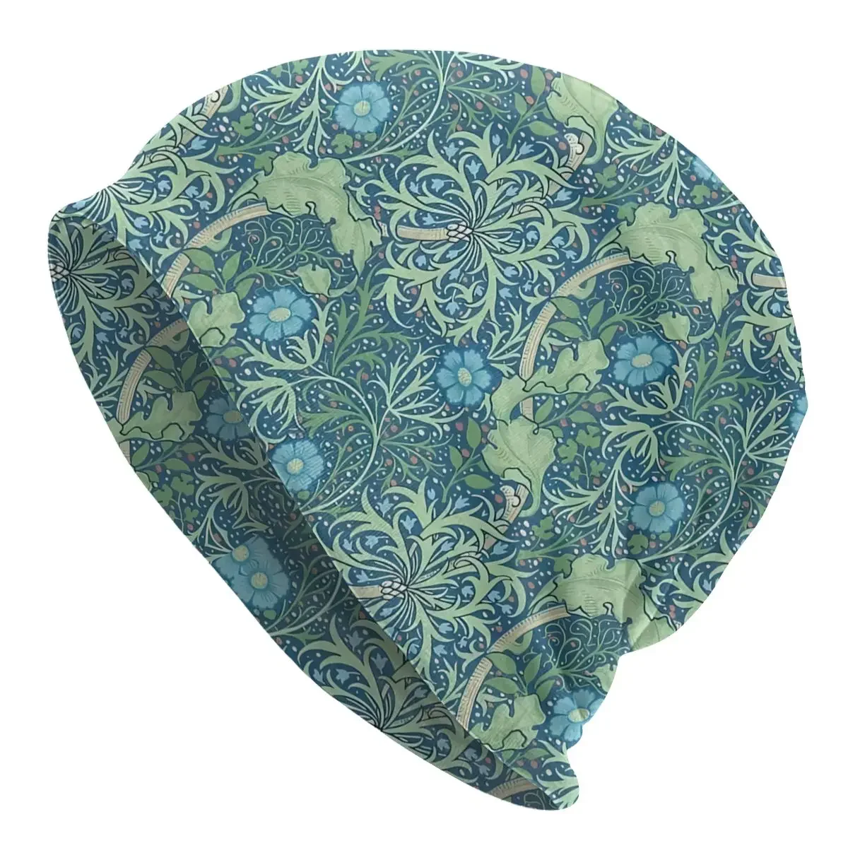 William Morris Flowers Art Skullies Beanies Caps Light Green Blue Thin Hat Sport Sports Bonnet Hats for Men Women