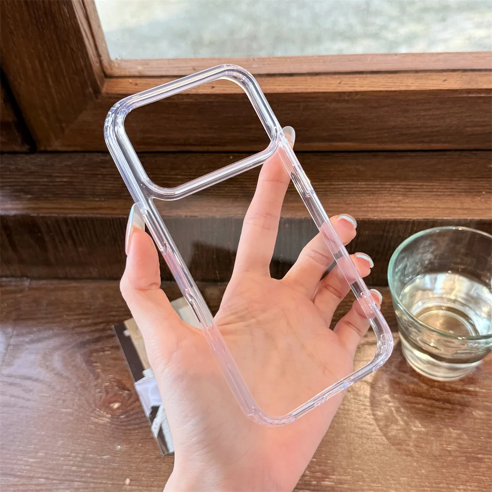 Transparente Acryl-Handyhülle für iPhone 17 Air 16 Plus 15 14 13 12 11 Pro Max 16e Mini X XS XR 7 8 TPU Klare Schutzhülle