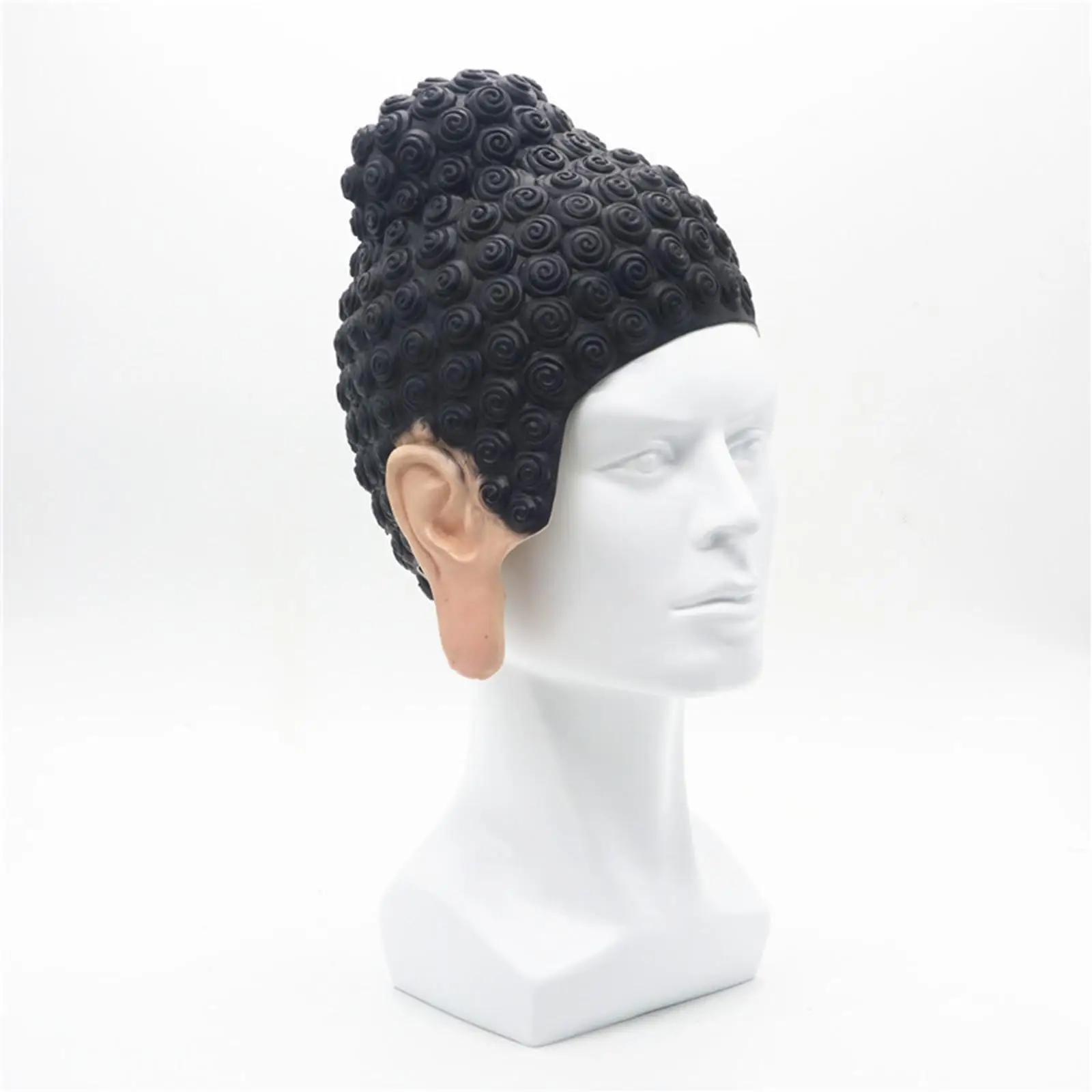 Touca de natação em látex, durável, praia, forma de buda, touca de banho flexível para vela, surf, meninas, meninos, mulheres, homens, cabelo longo