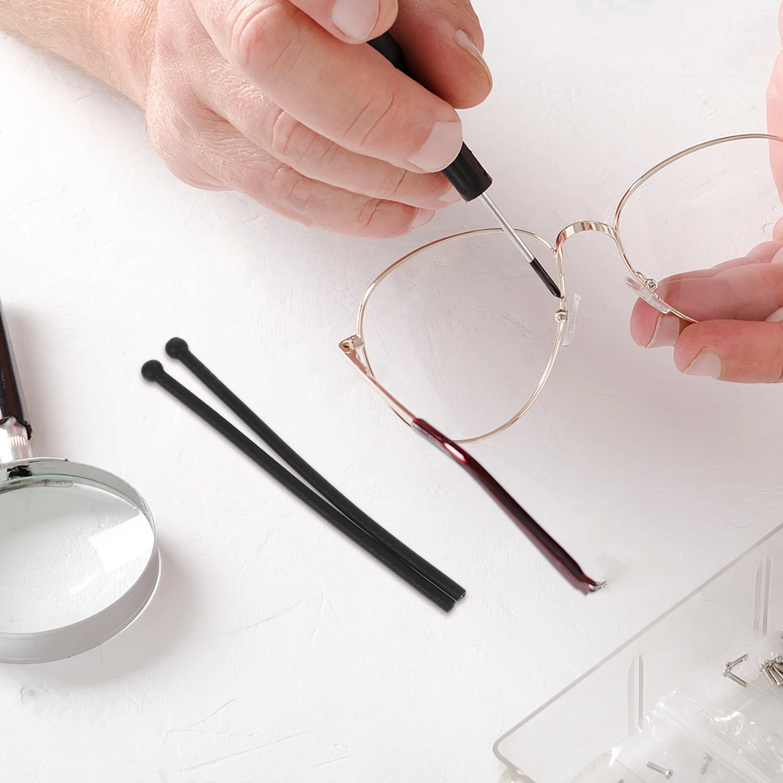 

Anti-slip Silicone Glasses Temple Tips Soft Eyeglass Arm Covers Retainer Sleeves Comfortable Fit End Caps for Thin