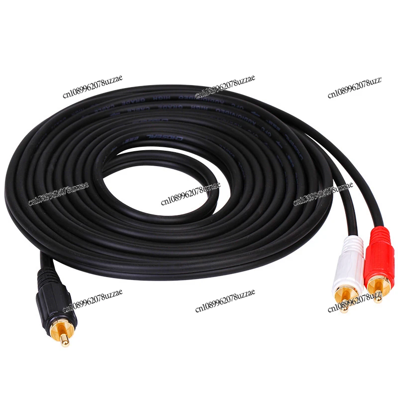 Single Lotus To Double Lotus Cable Coaxial RCA One Minute Two TV Power Amplifier Speaker Audio