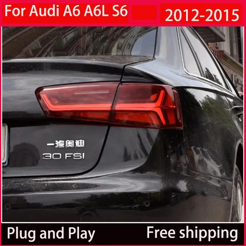 Auto Taillight For Audi A6 2012-2015 A6L S6 C7 LED Assembly Upgrade High C7.5 Design Dynamic Signal Lamp Tool Accessories