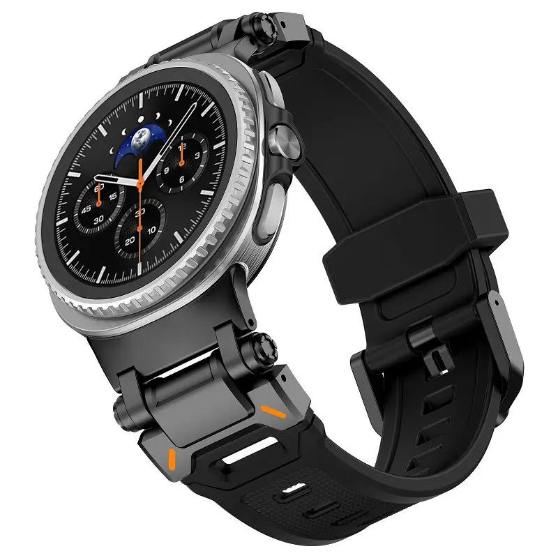 

Rugged Silicone Strap for Samsung Galaxy Watch 8 Classic 46mm Sport Wristband Armor Military Strap for Galaxy Watch 8 40 44mm