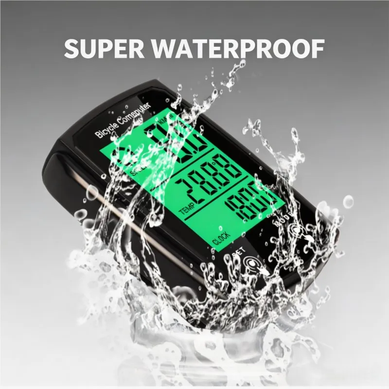 Wired Road Bike Computer LED Digital Bicycle Speedometer Odometer Touchscreen Cycling Backlight Waterproof Computer
