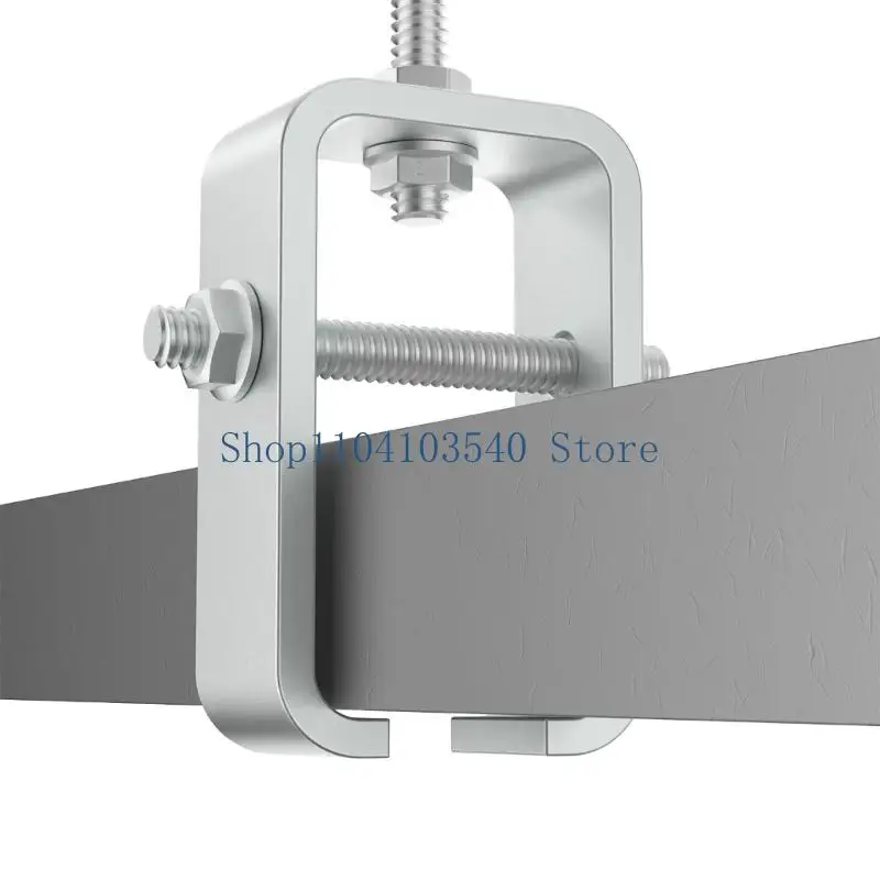 02DC 4pcs Galvanized Track Hanger parenthesis For 1 5/8 Inch stay 1300 Pound Load Silver Wide Application