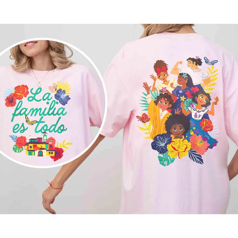 تي شيرت ديزني إنكانتو فاميلي لا فاميليا es تودو مُزين بالزهور تي شيرت لويزا ماريبل أنطونيو إيزابيل تي شيرت ، قميص إنكانتو مادريجال هاوس #2