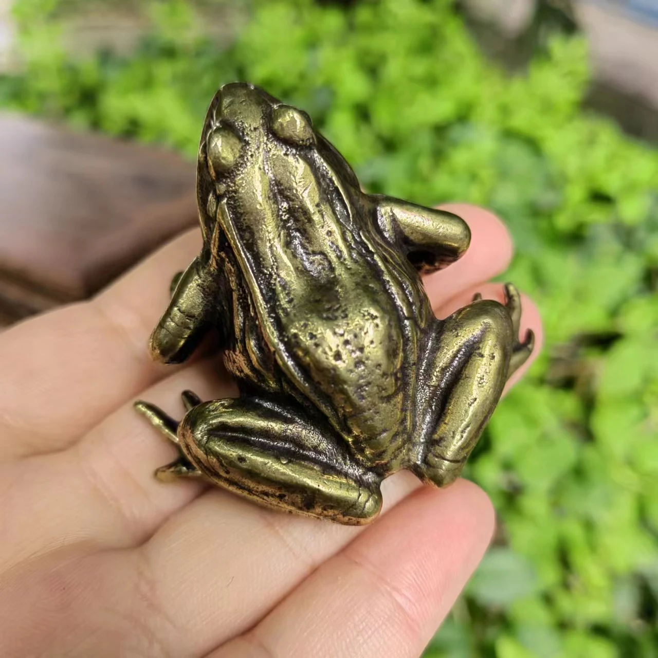 Brass FengShui Royal toad Statue Luck & Success Home Décor Sculpture Gift Lucky Mini frog Toad Zen Copper toad statue fengshui