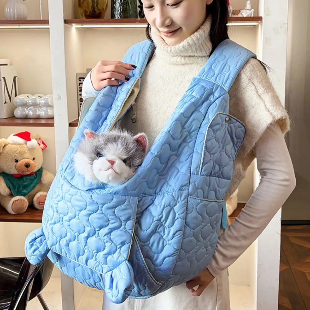 

Portable Waterproof Pet Dog Backpack Wear Resistant Cross Strap Pet Chest Bag Large Capacity Nylon Pet Transport Bag Shopping