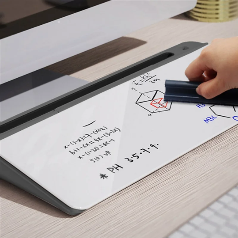 Professional Desktop Keyboard Mini Whiteboard Writing Board Tempered Glass Business Office Erasable Note Memo Dry Erase Board