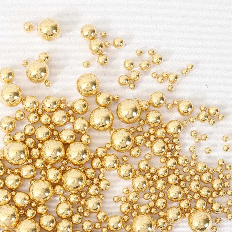 85g Mini Gold Ball Kuchen Topper Kuchen Dekorationen für Cupcakes Kuchen Eis Weihnachten Geburtstag Baby Dusche Hochzeit Dekorationen – Detail 3