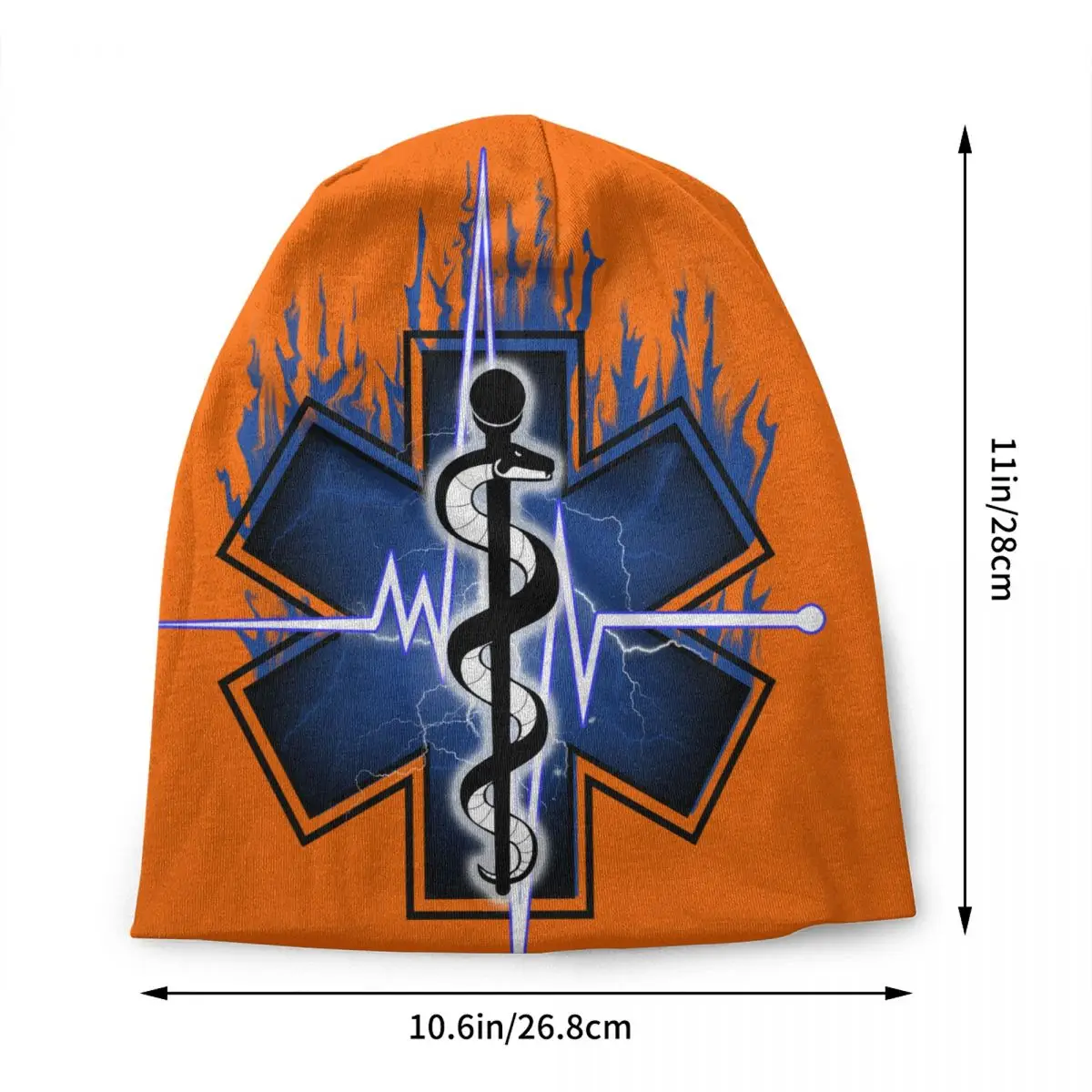 Emt Star Of Life Logo Skullies Beanies Caps For Men Women Street Winter Warm Knit Hat Adult Paramedic Health Care Bonnet Hats