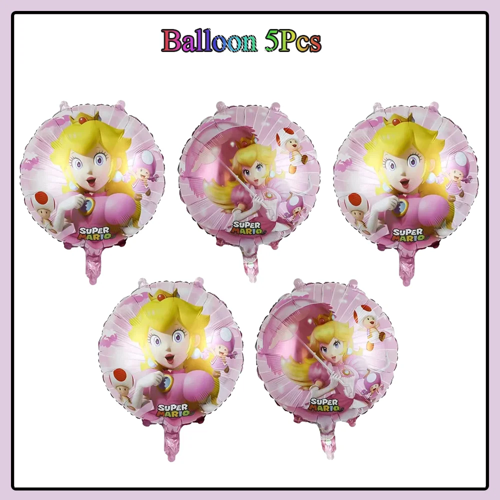 Cartoon Super Bros Birthday Party Decor Marios palloncini in lattice di elio Baby Shower Peach Princess Party Supplies regali giocattolo per bambini