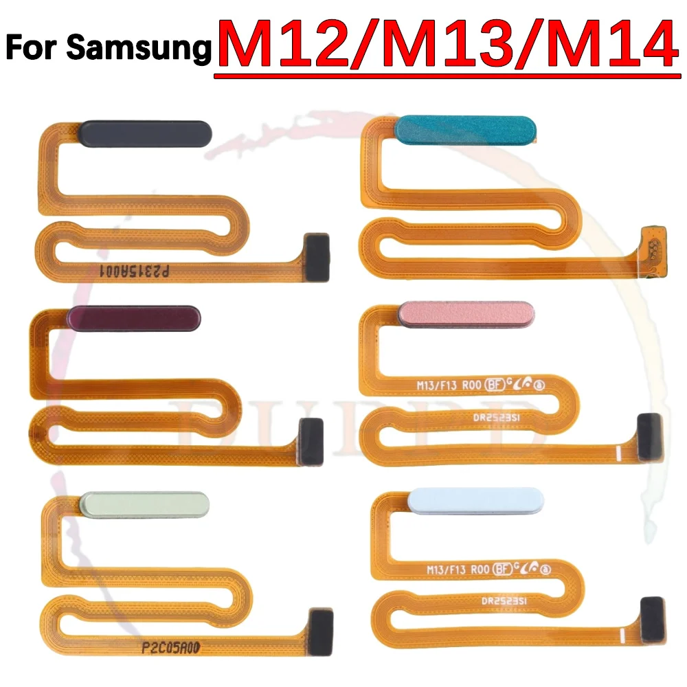 Power Home Button Menu Return Key Fingerprint Touch ID Recognition Sensor Flex Cable For Samsung Galaxy M12 M13 M14 5G