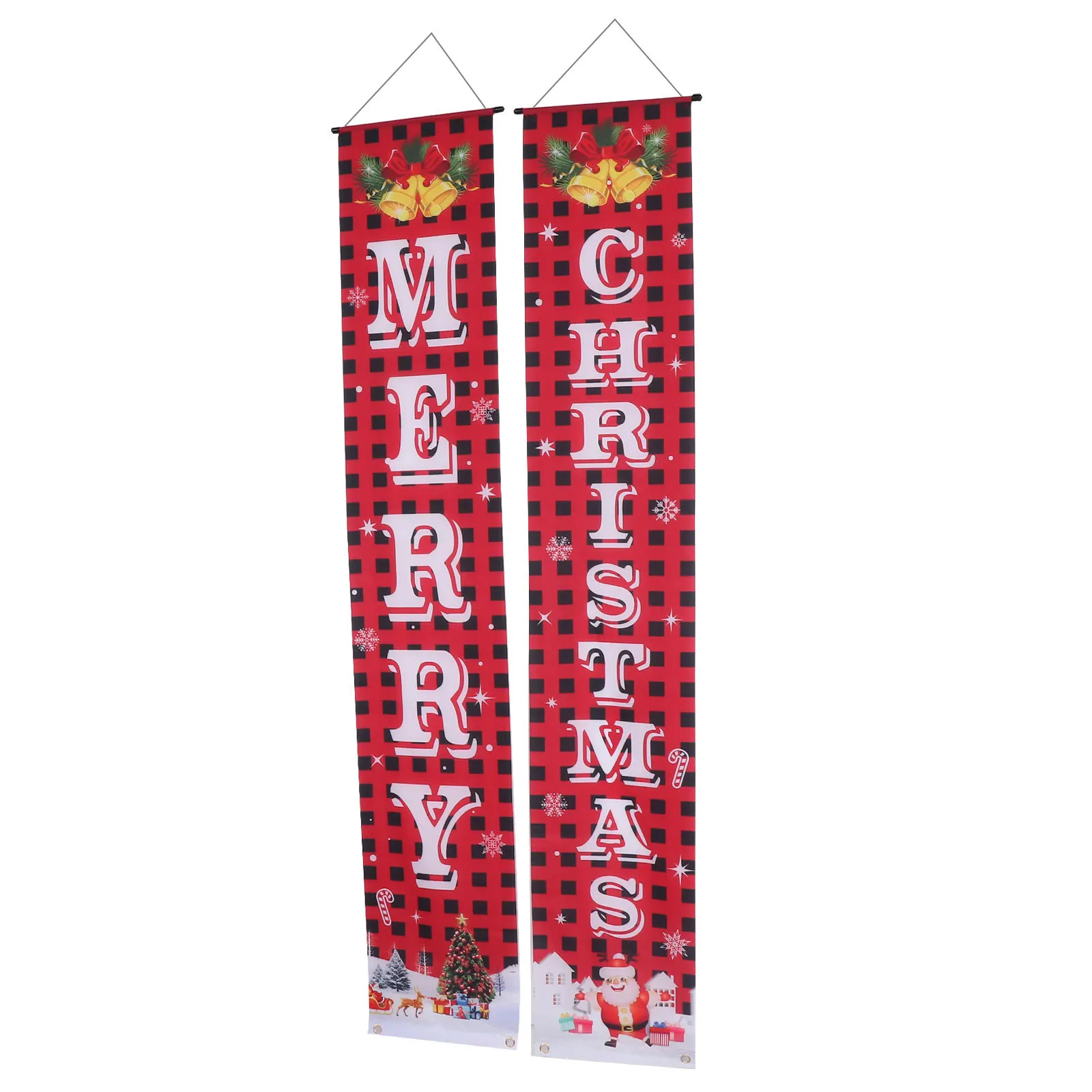 

1Set Bright Color Christmas Banners Festive Couplet Reusable Ecofriendly Indoor Outdoor Holiday Decor Festive Couplet