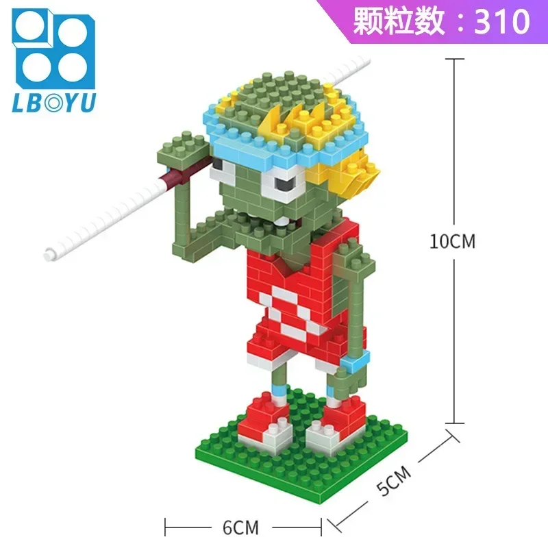 Plants VS Zombies Blocks Small Cartoon Mini Building Block Peashooter SunFlower Chomper Assemble Action Model Doll Toy for Kids