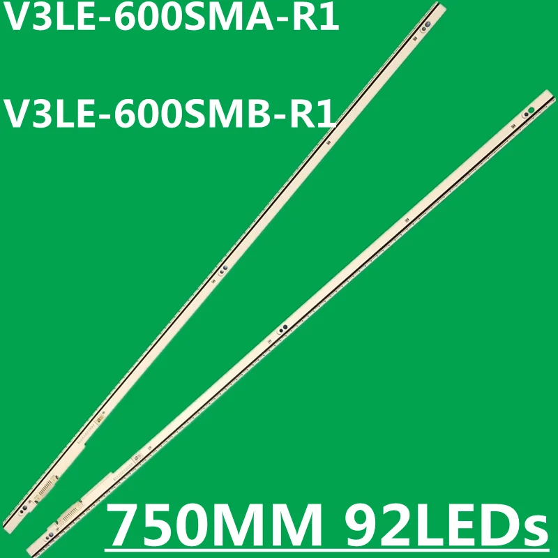 Bande de rétroéclairage LED V3LE-600SMA-R1 V3LE-600SMB-R1 BN96-25449A 25450A 26318A 26319A UA60F8000AJ UN60F8000 UN60F7450 CY-KF600DSLV1