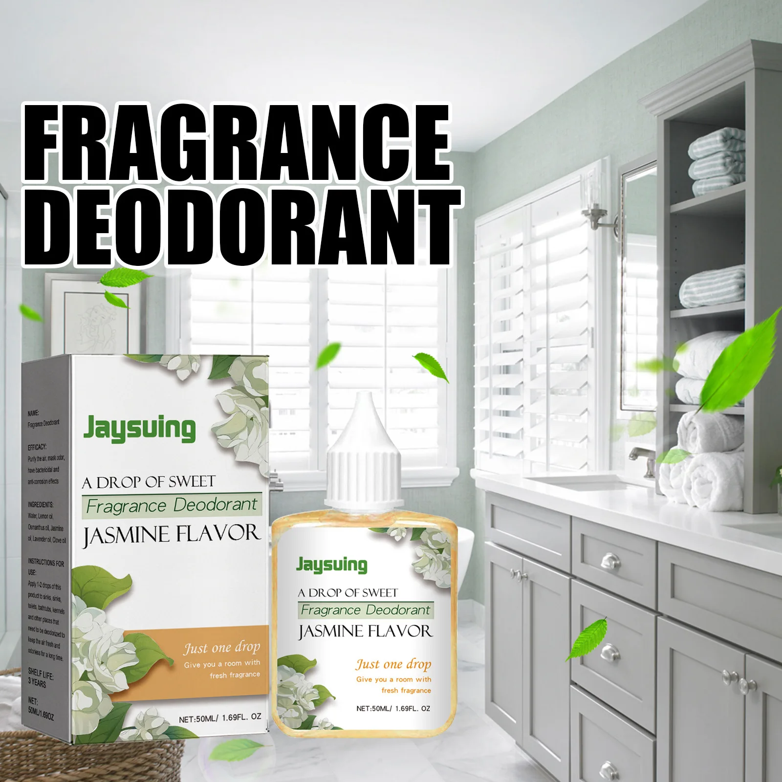 Casa fragrância jasmin sala perfume refrescante ambientador removedor de odor aromaterapia fragrância de longa duração desodorante do banheiro