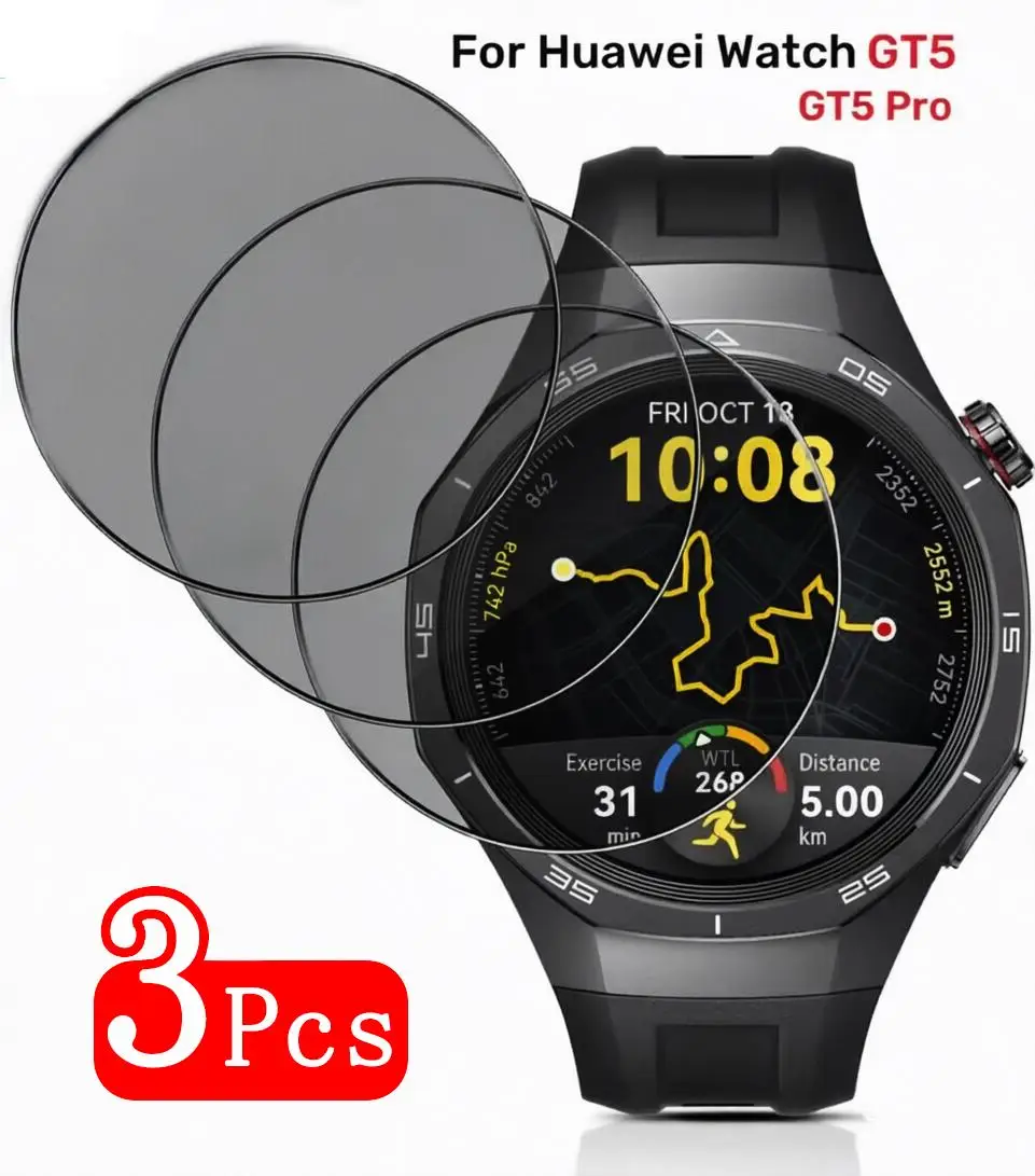 3Pcs Privacy Hydrogel Screen Protector for Huawei Watch GT6 GT5 GT4 41mm Soft Anti-spy Film For Huawei GT5 6 Pro 46/42mm