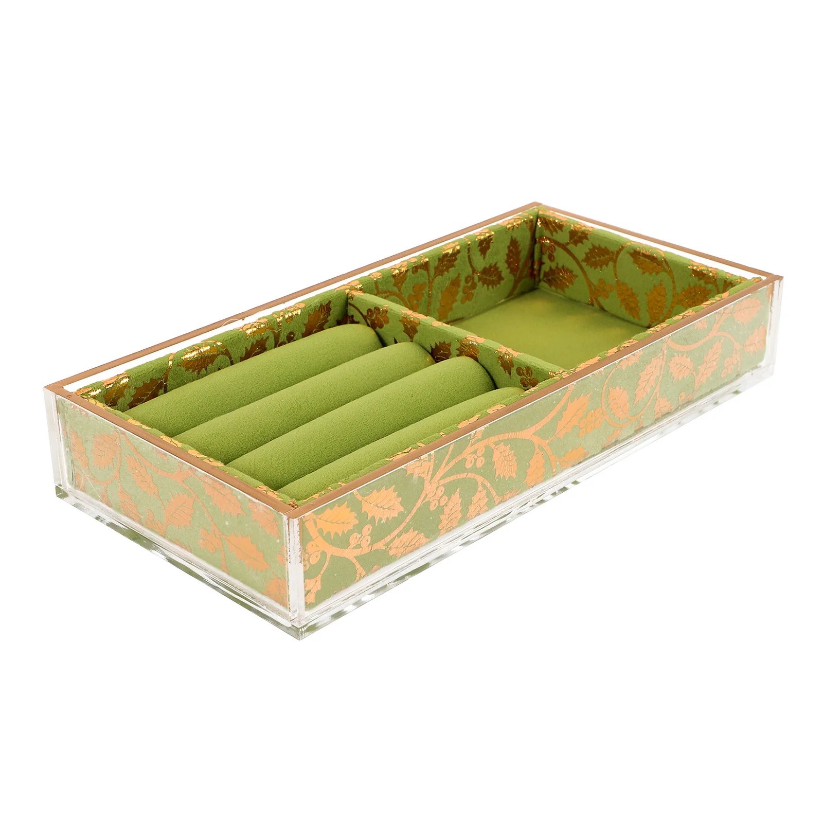 

Поднос-органайзер для ювелирных изделий, 3-уровневая акриловая ткань, коробка для демонстрации ювелирных изделий для колец, браслетов, ожерелий, ящик для хранения, держатель для сережек