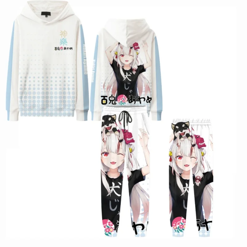 Kagura Nana Game Honkai Impact 3rd Rollenspel Hoodies Set 3D Print Anime Sweatshirts Casual Mannen Vrouwen Trui Trainingspak