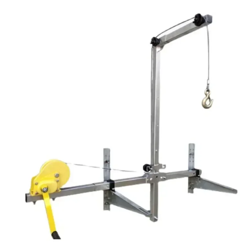 

10/15/20M Galvanized Outside Installation Lifting Tool Crane Folding Self-locking Manual Winch Assembly Air Conditioner