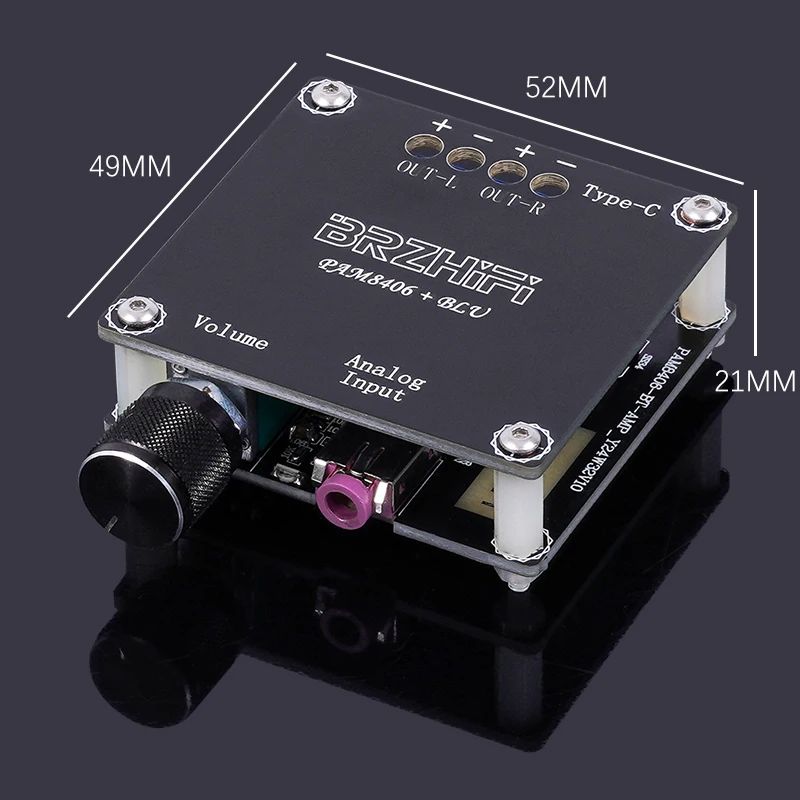 

Pixie PAM8406 small speakers DIY audiophile Class D digital amplifier board 5V power amplifier module BT