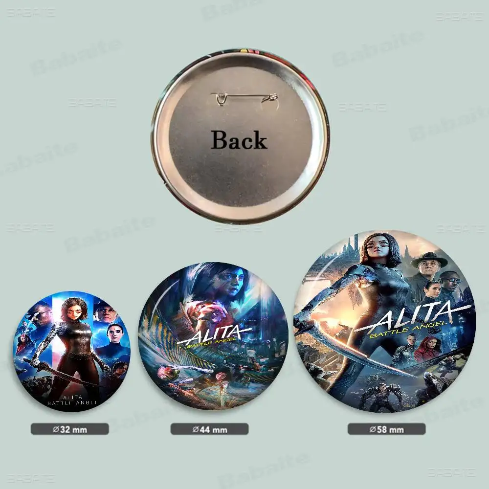 Alita Battle Angel Creative Tinplate Soft Button Pins Animal Icon Brooch Lapel Backpack Badge Accessories Pin