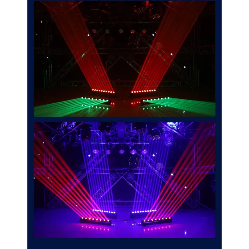 

TIITEE LED Bar 8x10W RGBW 8 Eyes Beam Light Wash Stage Lighting Scanner Disco DJ Music Party Club Moving Head Bar Light