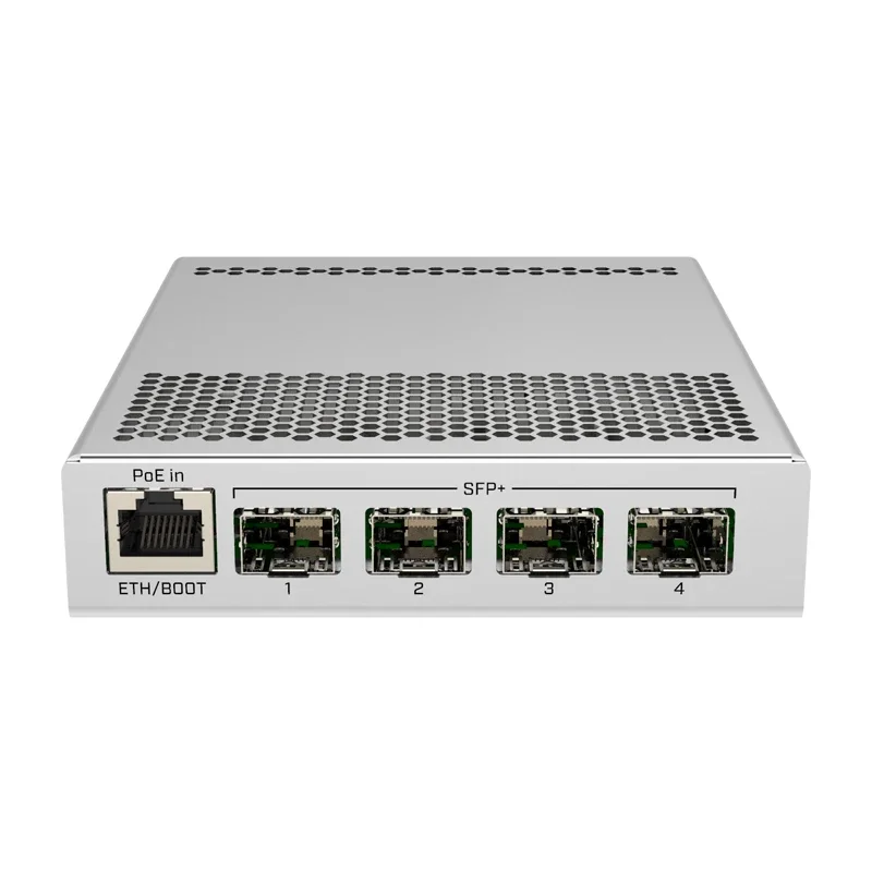 

Настольный коммутатор MikroTik CRS305-1G-4S + в пяти портах с одним гигабитным эфирным портом и четырьмя портами SFP + 10Gbps